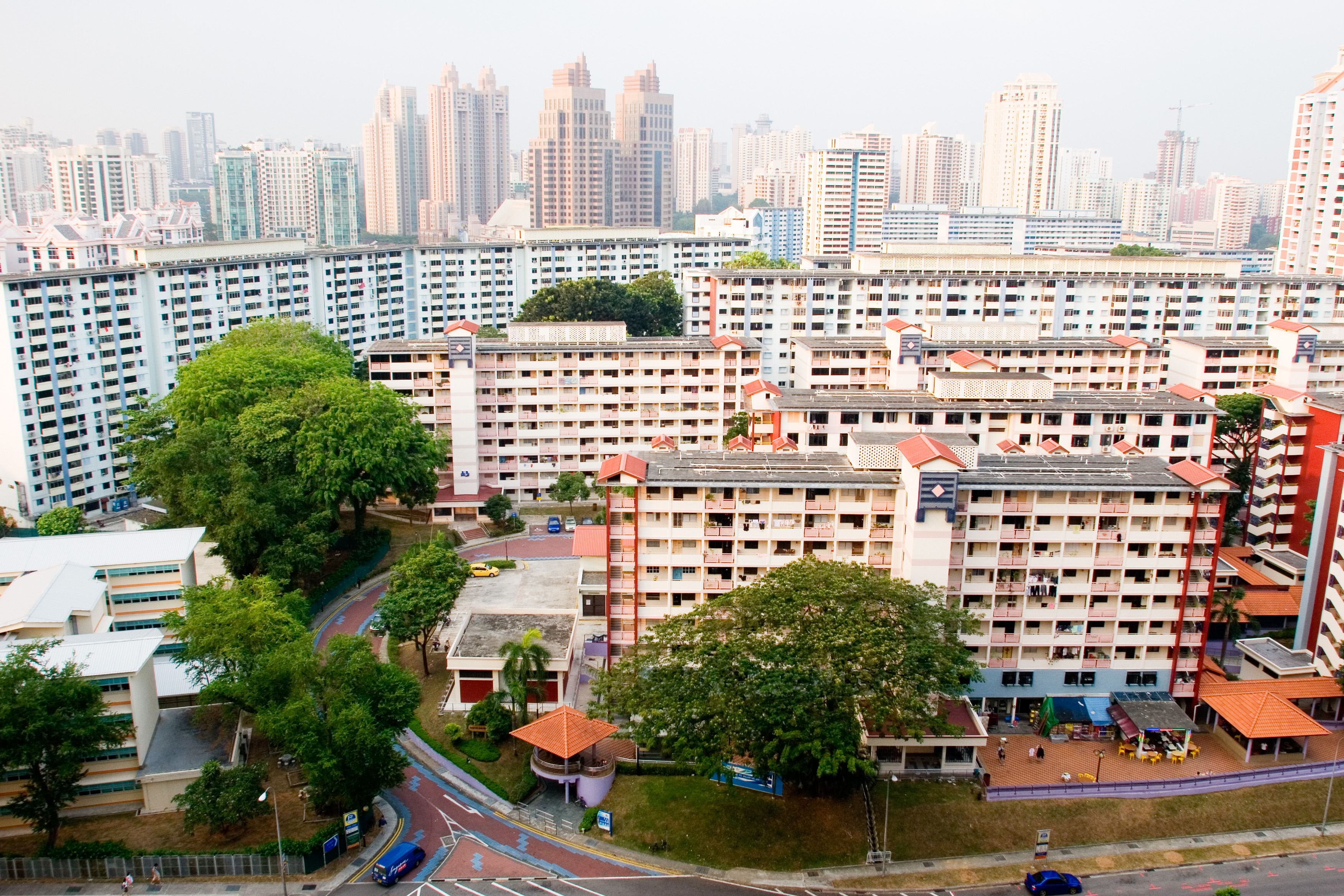 Blocks of HDB flats in Singapore. 