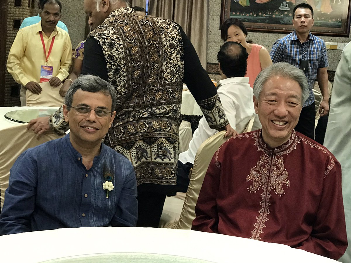 Singapore High Commissioner of India Jawed Ashraf (left) with Deputy Prime Minister Teo Chee Hean.
