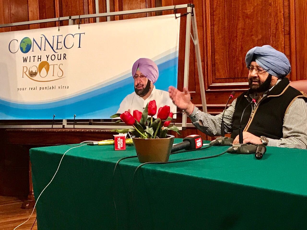 Punjab CM Capt Amarinder Singh launching the 'connect with your roots' programme in London.