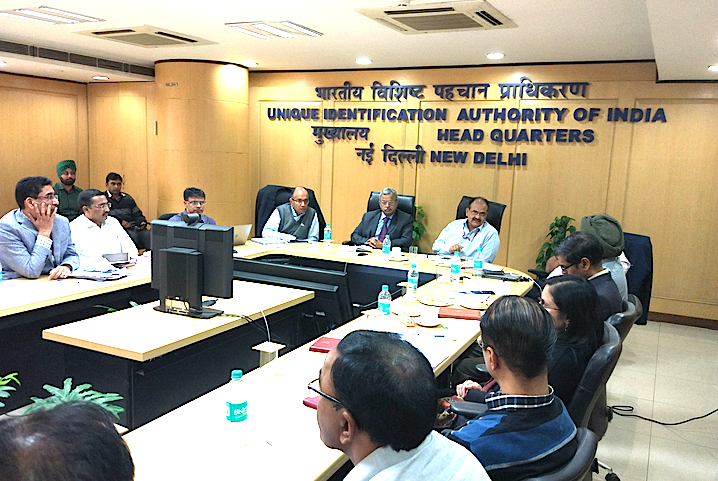 A UIDAI meeting in progress. Photo courtesy: UIDAI