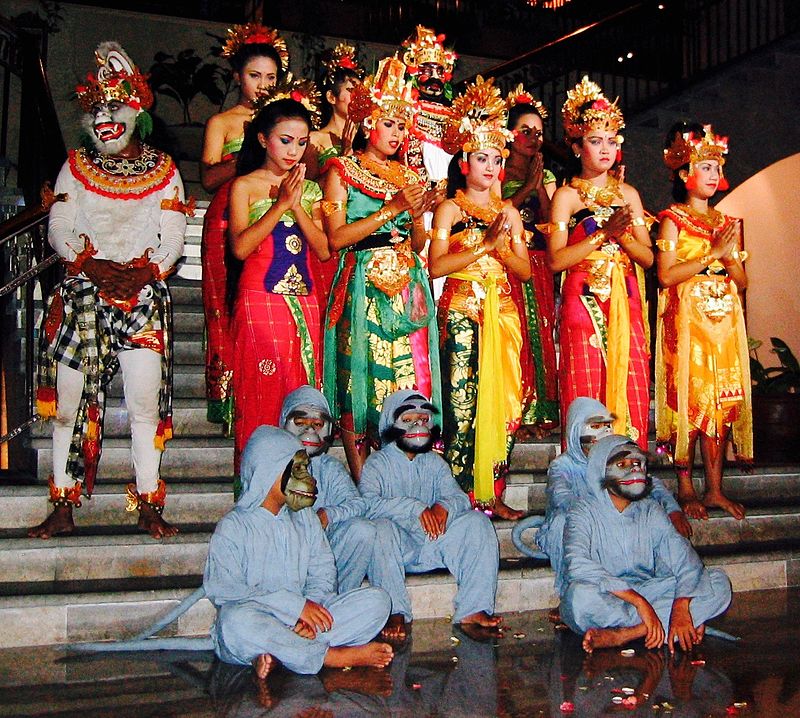 A Ramayana-based Ramlila dance troupe in Bali Indonesia.