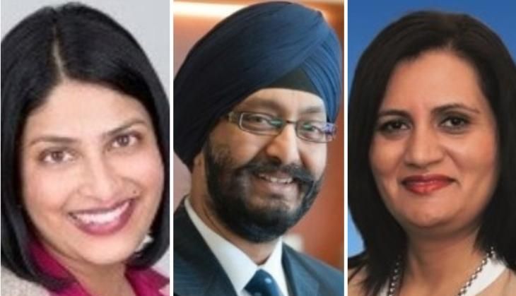 The three candidates who won in the election.