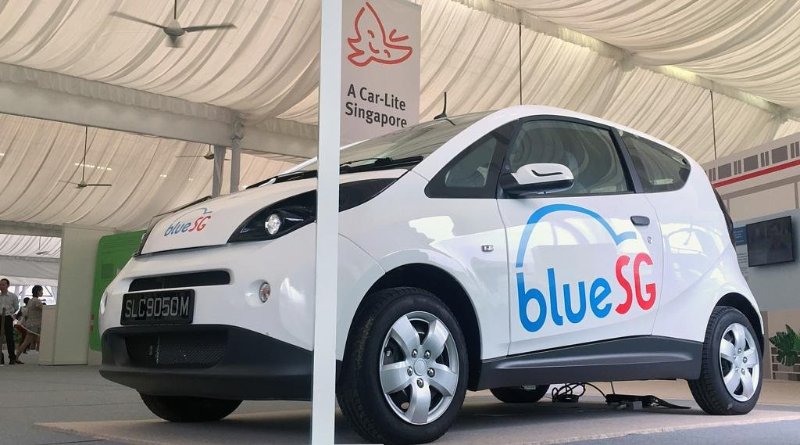 Blue SG-world’s second largest car-sharing service in Singapore