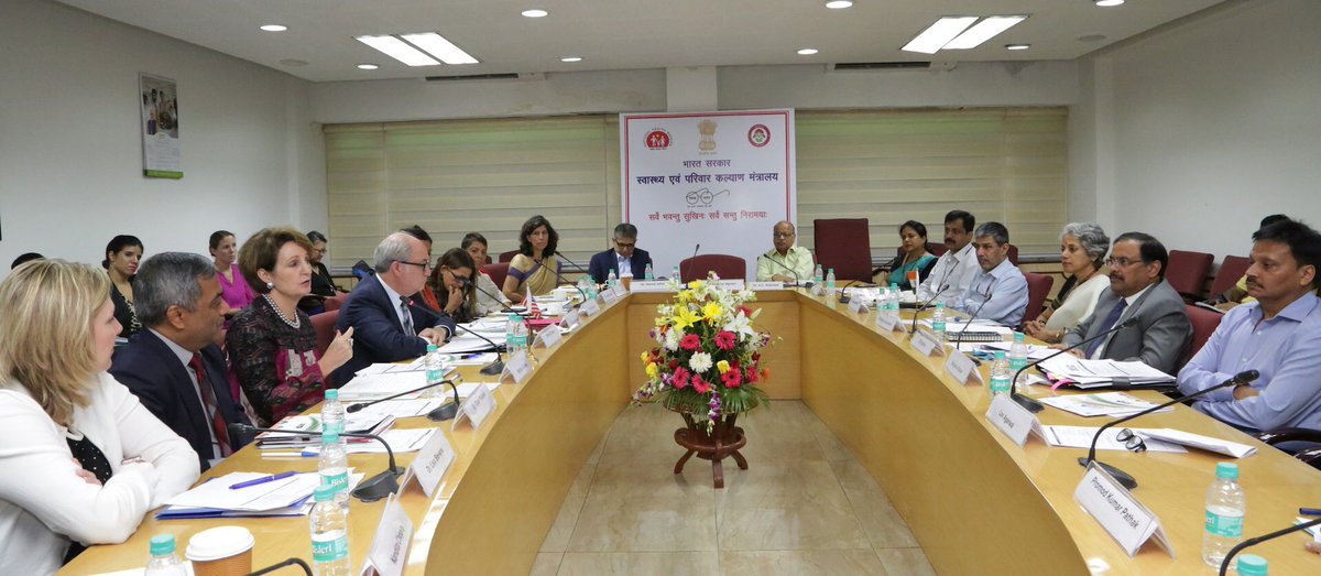 The second India-US Health Dialogue in progress in New Delhi.