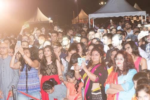Audience enjoying the performance by Lucky Ali.