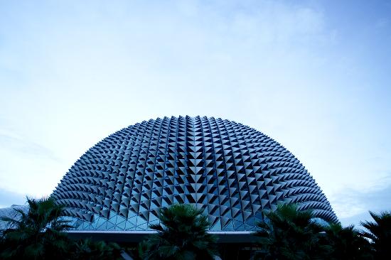 A roof side view of Esplanade - Theatres on the Bay.