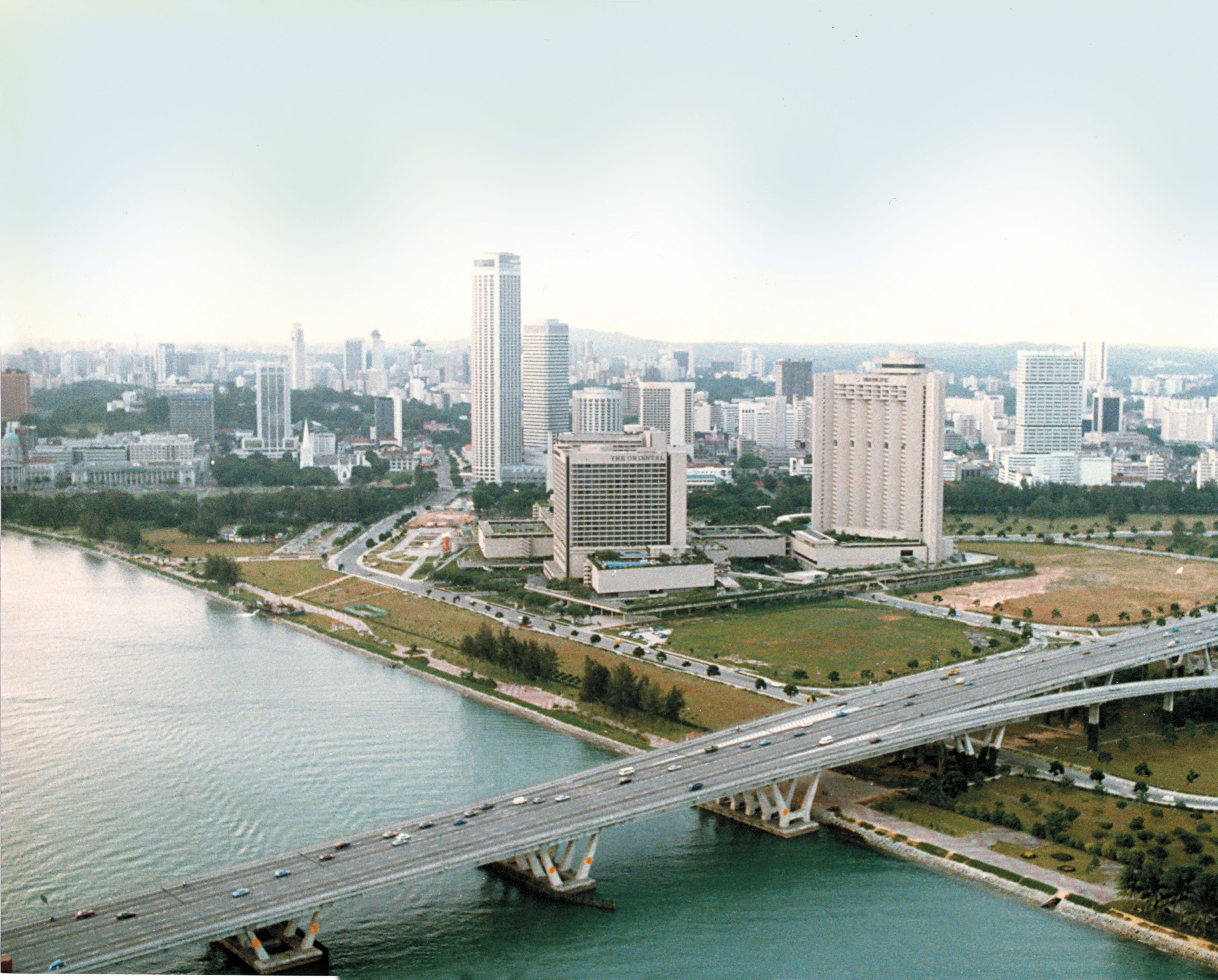 The southern Singapore coast, now known as Marina Bay, was selected for extensive land reclamation in the 1970s, to accomodate a new city centre with new amenities such as Esplanade.