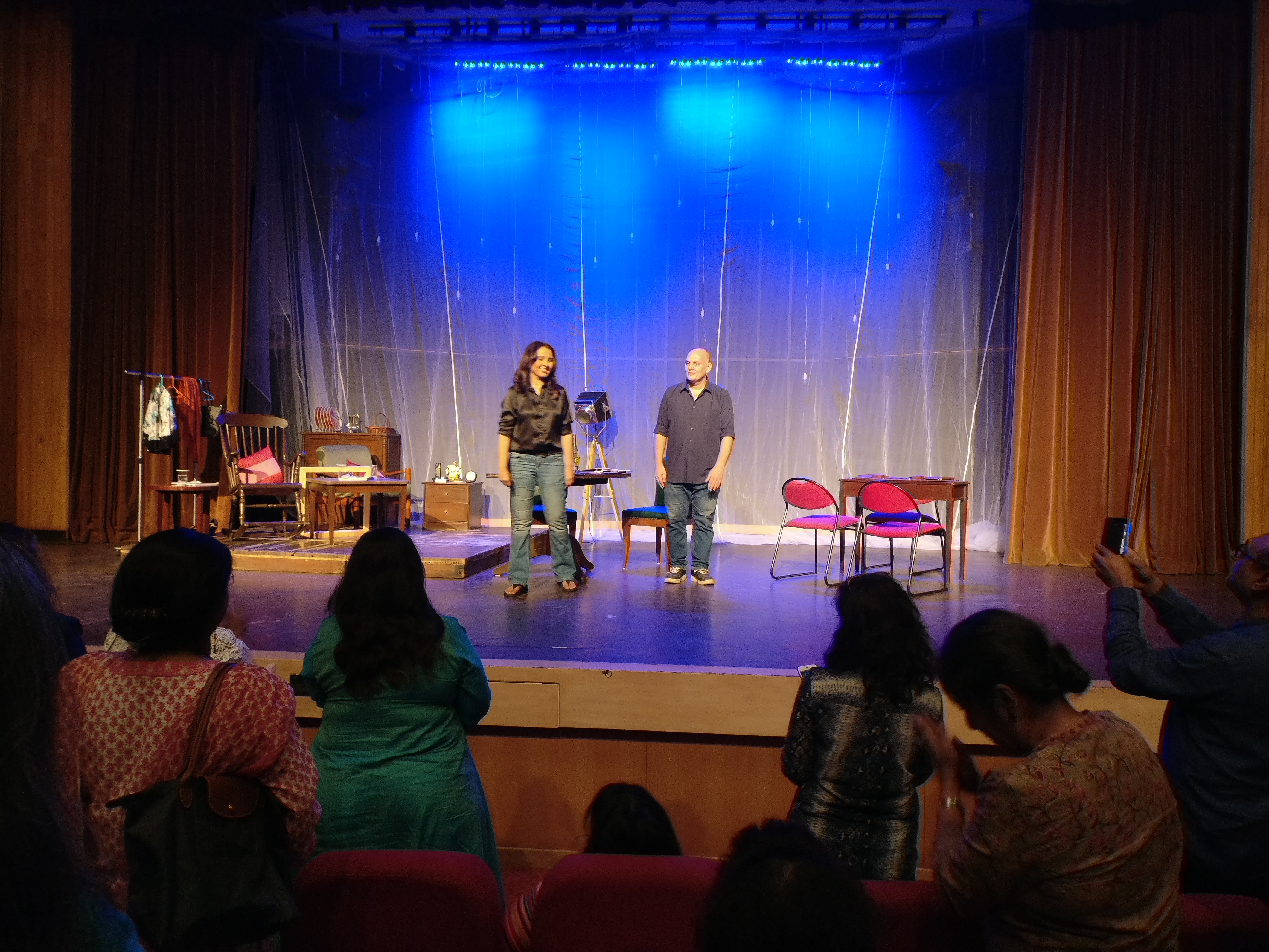 Suchitra Krishnamoorthi with Inaayat Ali Sami - director of 'Drama Queen'.