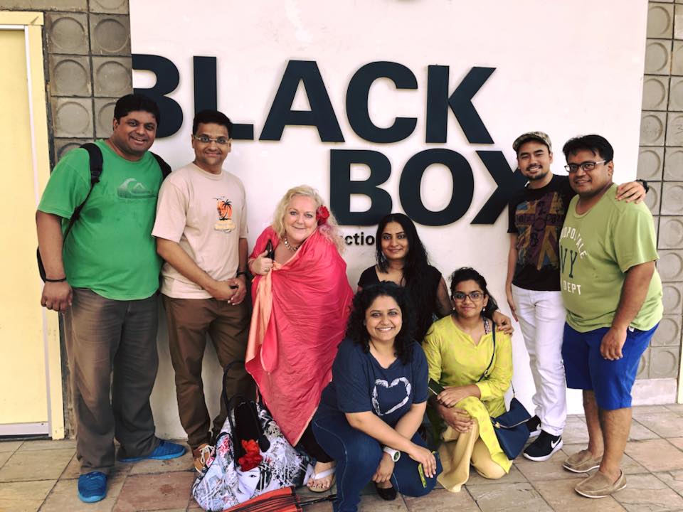(From left) Hemang Yadav, Yogesh Tadwalkar, Susie Penrice Tyrie - Actor/Director, Rayana Pandey and Soniaponnamma Devaiah with members of the crew.