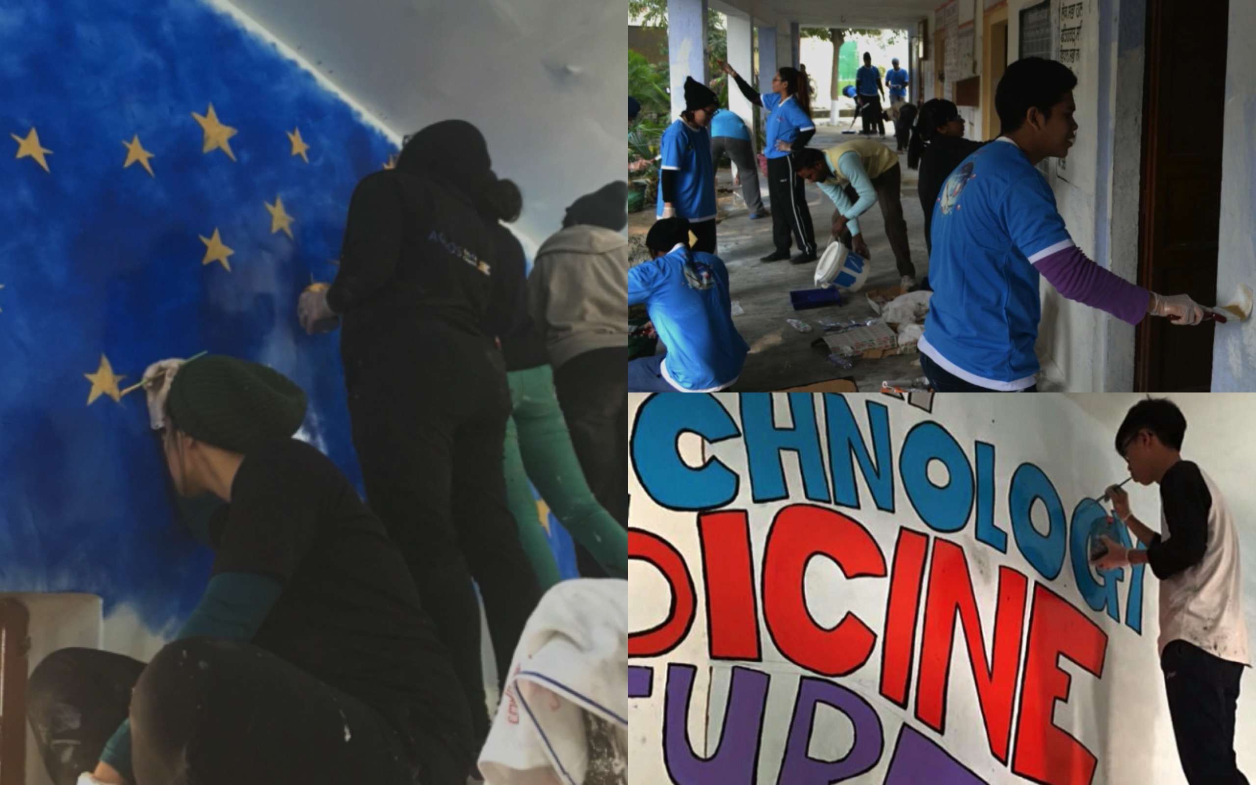 YSA volunteers giving a new lease of life to the school. 
