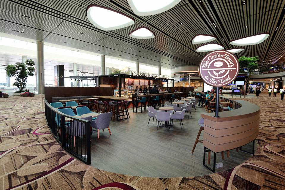 Dining outlets are ready to serve customers at the new T4 terminal at Changi Airport. 