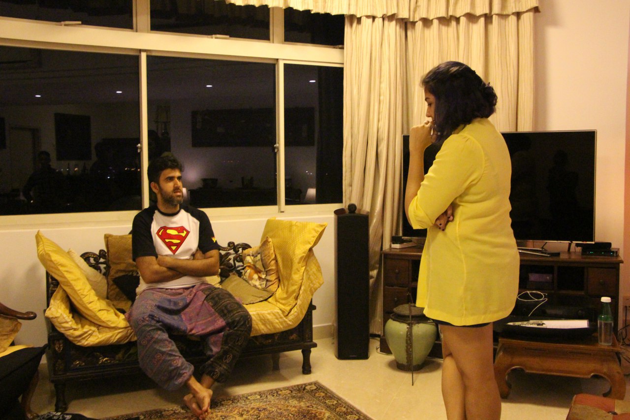 Rishi Budhrani during a rehearsal for Ardh Satya.