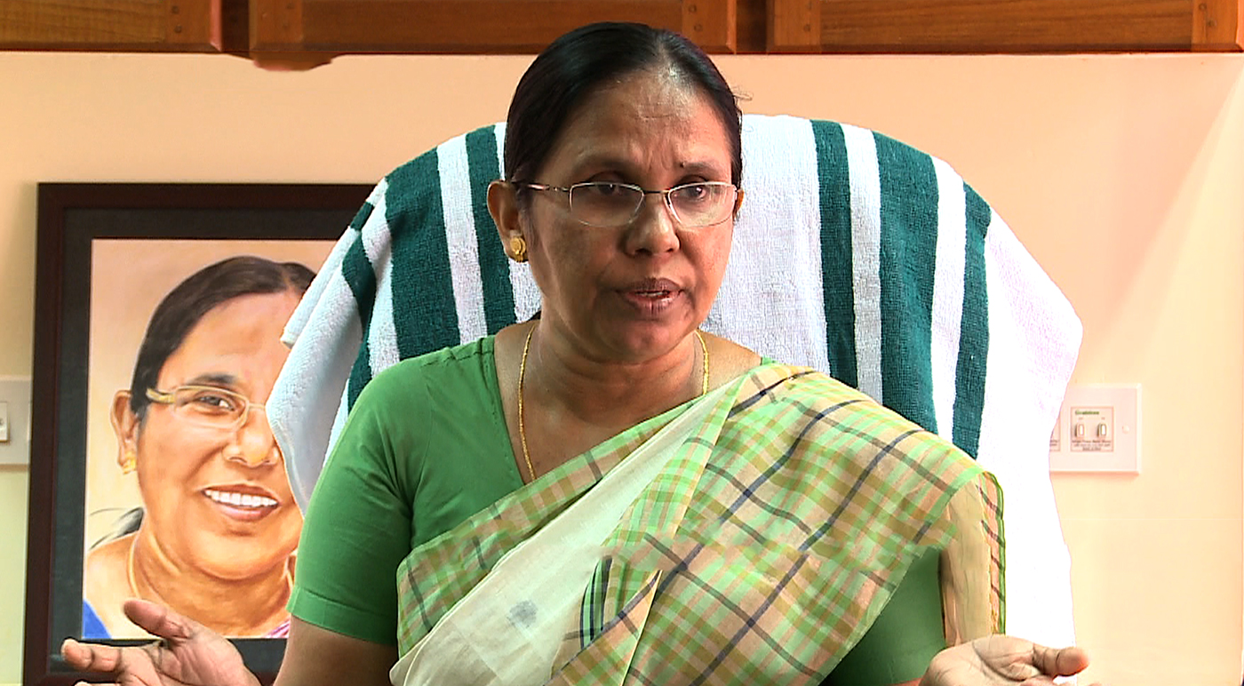 Kerala State Health Minister Shyalaja Kumari.