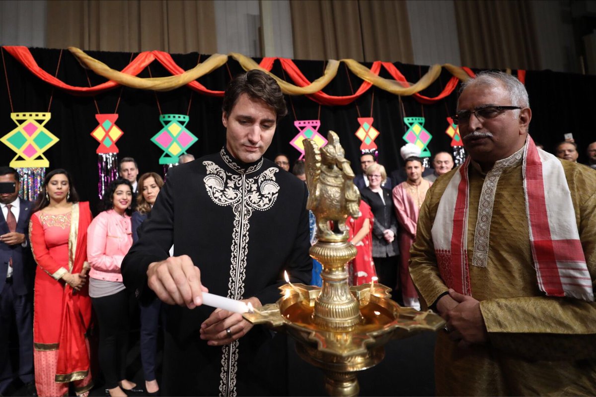 Canada PM Justin Trudeau celebrating Diwali. 