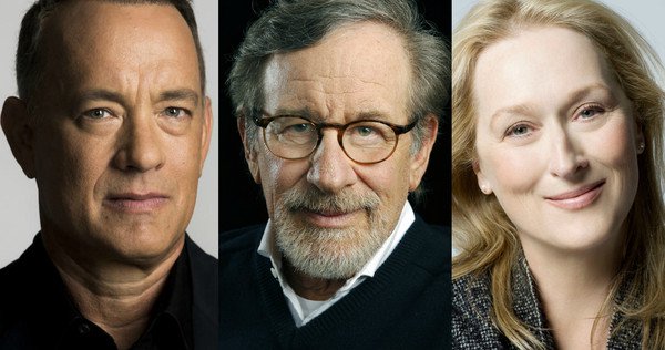  Tom Hanks, Steven Spielberg and Meryl Streep. 