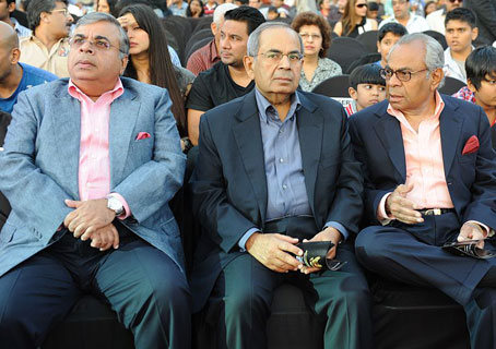 From left to right, Ashok Hinduja, Gopichand Hinduja and Srichand Hinduja