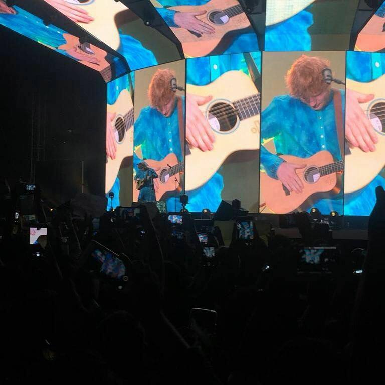 Ed Sheeran engaged with the crowd and got them singing and dancing throughout his 90-minute long concert. 