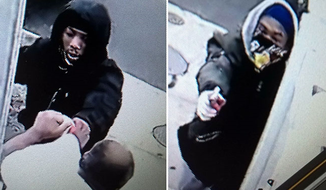 ​Police said one of the robbers, who was carrying an air gun, tried to force his way into the house. 