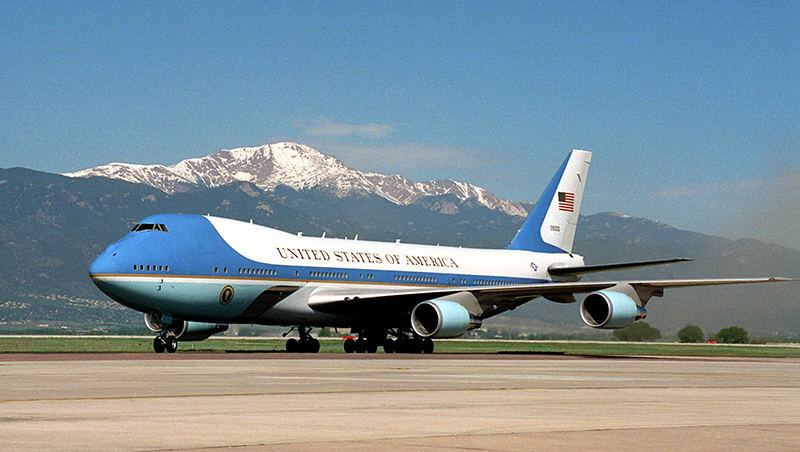 Air Force One on the ground. 