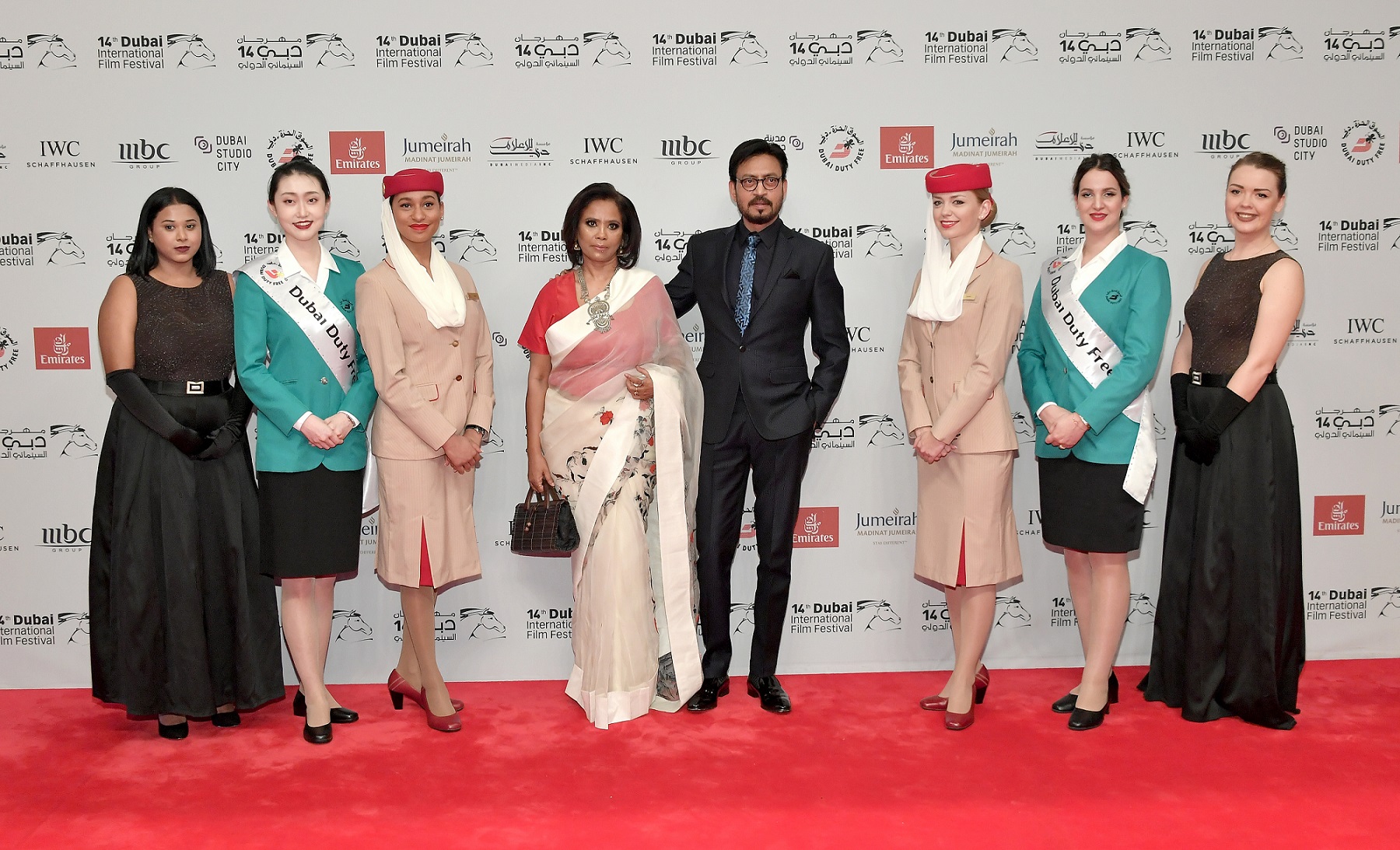 Indian actor Irrfan Khan graced the red carpet during the opening of Dubai International Film Festival. 