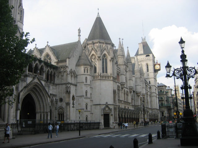The Royal Courts of Justice in London. 