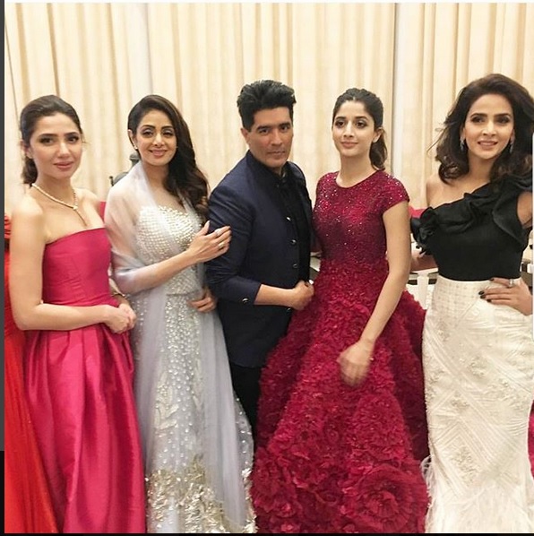 Film stars including fashion designer Manish Malhotra present at the Masala Awards in Dubai.