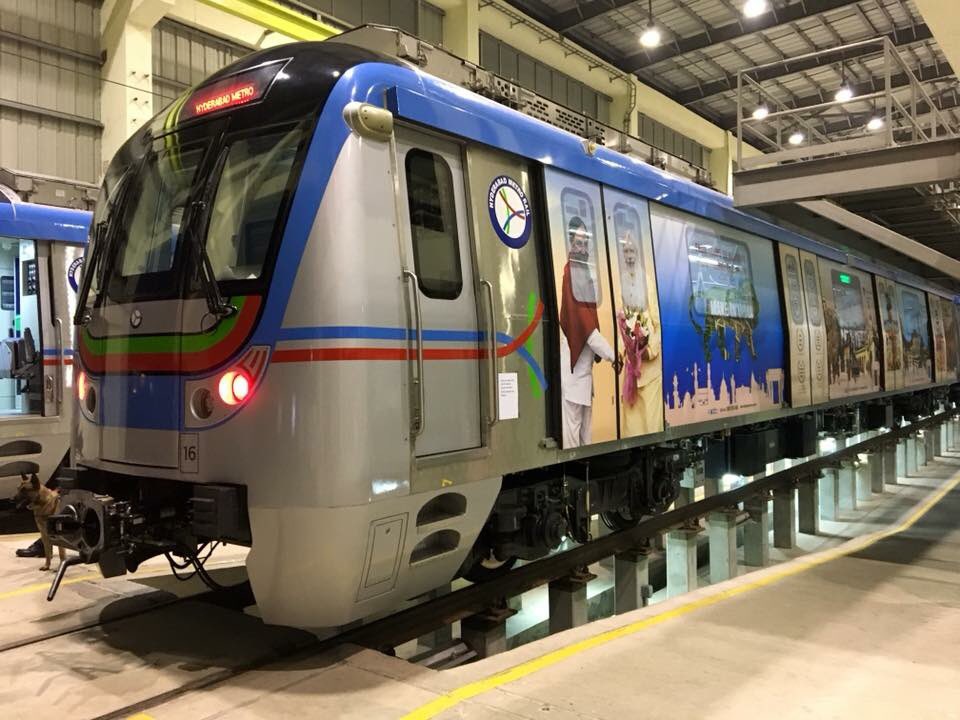 Delegation of Indian diaspora consisting 40 members takes Metro ride in Hyderabad