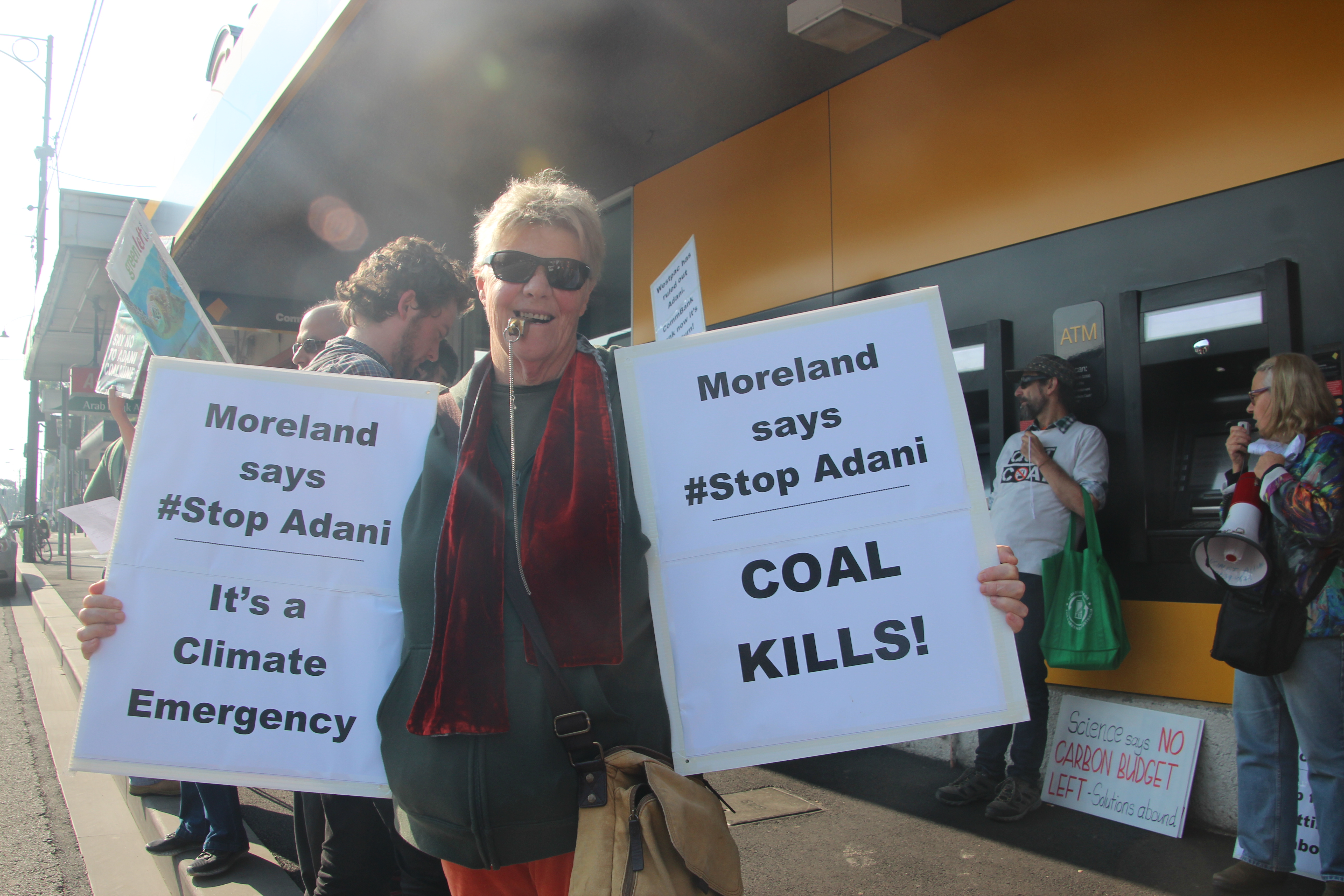 Environmental activists protesting against the coal mines and Adani.