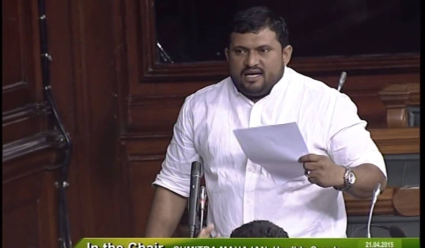 P P Mohammed Faizal a Nationalist Congress Party(NCP) Member of Parliament from Lakshadweep. Photo courtesy: Lok Sabha TV