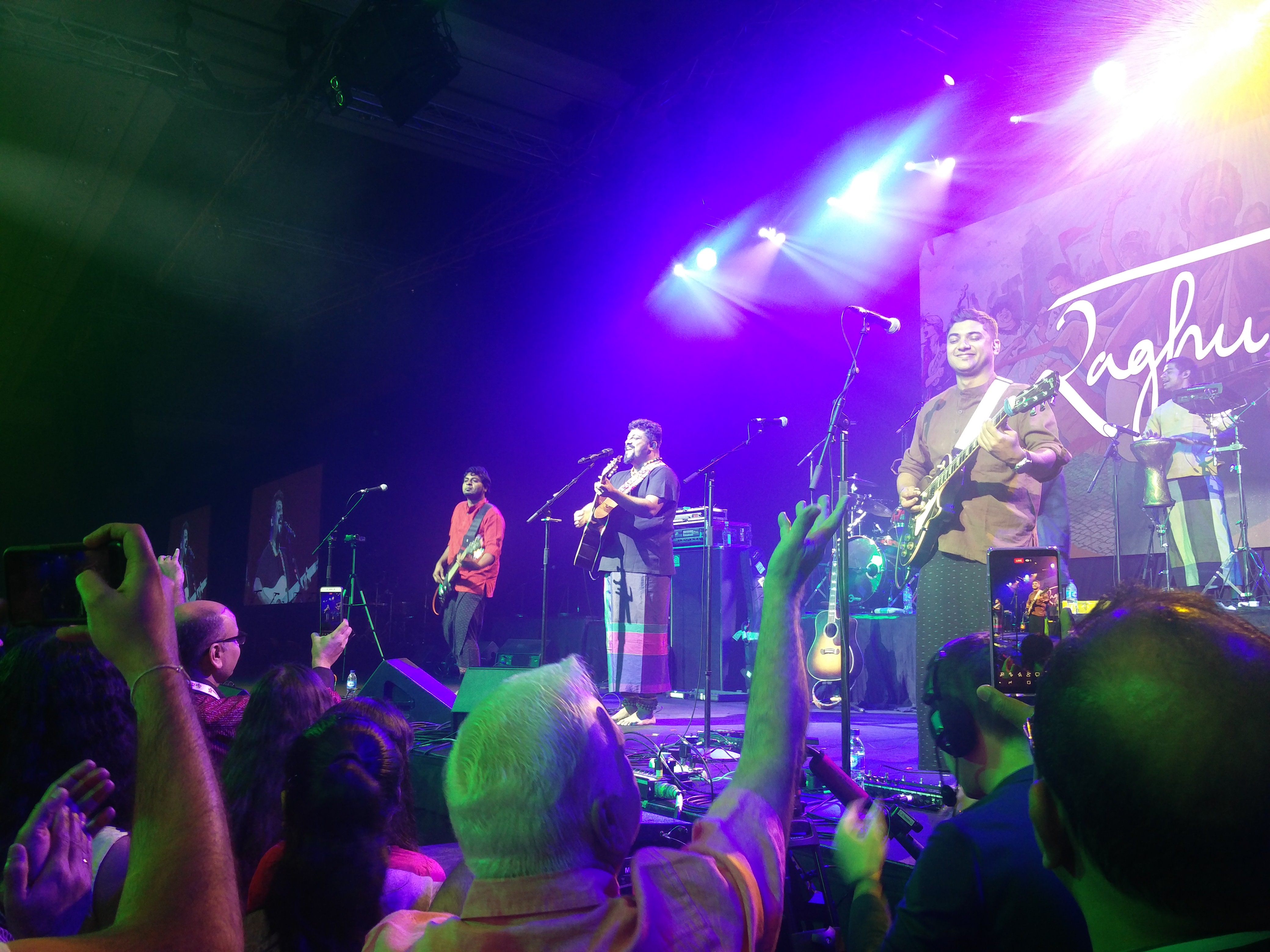 Rocking the lungi: The garment has become a signature of the band, and their attire, not to mention their music gained The Raghu Dixit Project a lot of fans tonight.