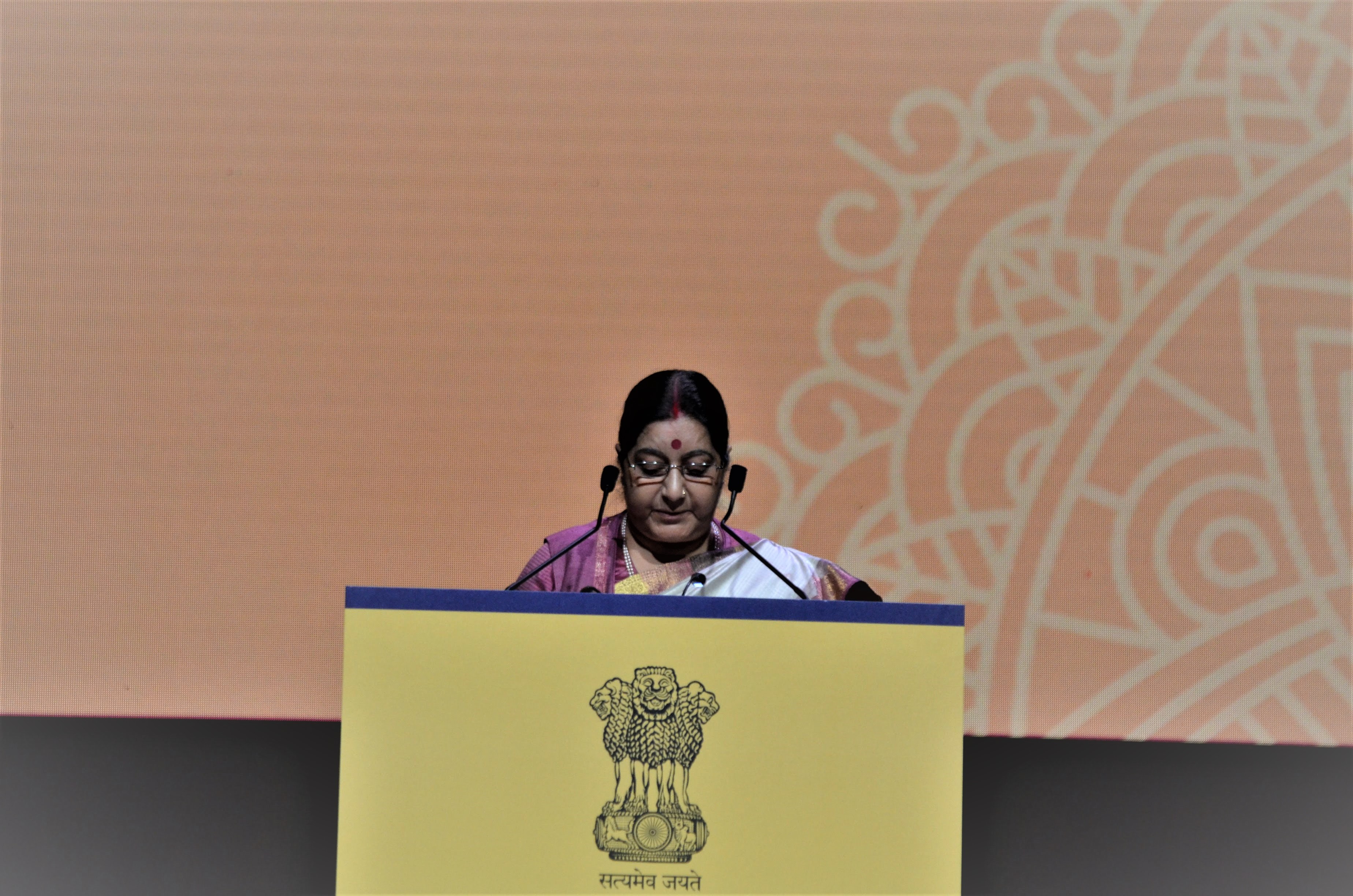 Indian Minister of External Affairs Sushma Swaraj while delivering her speech said the year 2018 was the ‘Year of Milestones’ for India and ASEAN marching on the path of growth and partnership.
