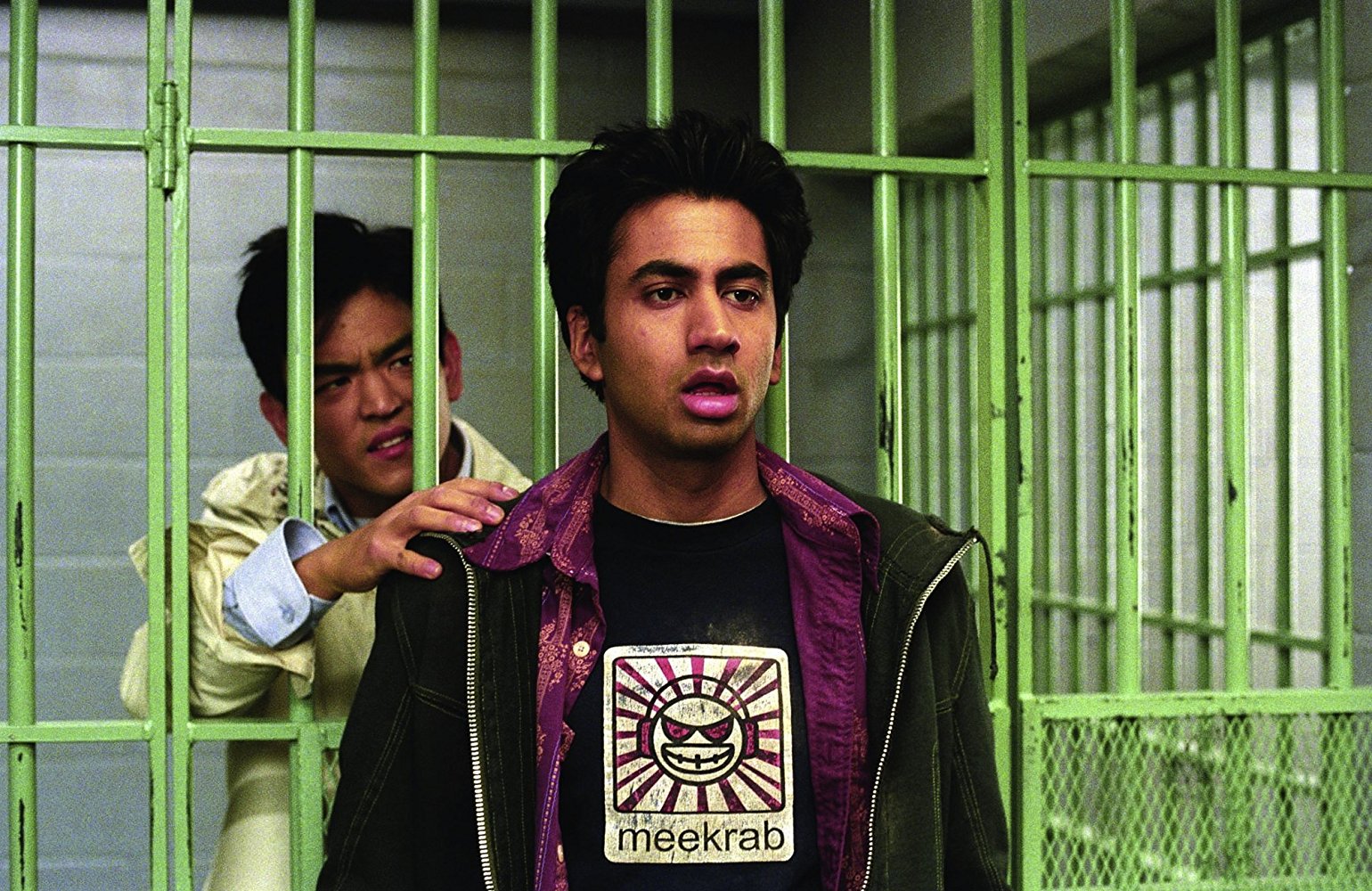 Kal Penn (front) with John Cho in a scene from 'Harold and Kumar'.