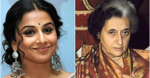 Bollywood actress Vidya Balan (left) to play former Indian Prime Minister Indira Gandhi. 