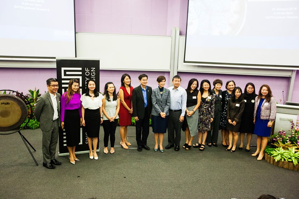 Second Minister for Home Affairs and Manpower of Singapore Josephine Teo and other dignitaries participating in the 'Women in Technology and Design conference' organised at the Singapore University of Technology and Design.