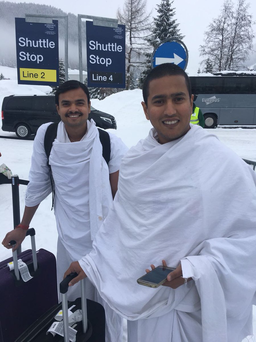 Yoga gurus are at Davos to showcase ancient Yoga heritage of India at the World Economic Forum. 