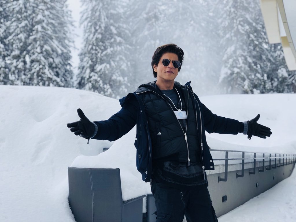 Bollywood star Shah Rukh Khan is at the World Economic Forum 2018 where he was honoured for his work for women's and children's rights in India.