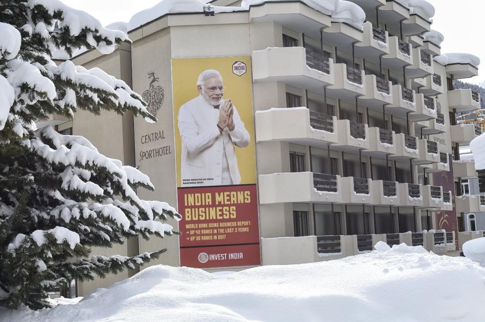 There is so much excitement in Davos about the Indian Prime Minister Narendra Modi that billboards were placed at various parts of the city ahead of World Economic Forum meeting. 