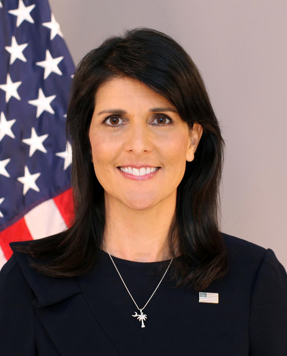 Indian-American US Ambassador to the UN Nikki Haley 