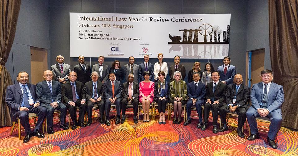 Indranee Rajah, former Chief Justice of Canada Beverley McLachlin and the rest of the panel members at the International Law Year in Review Conference