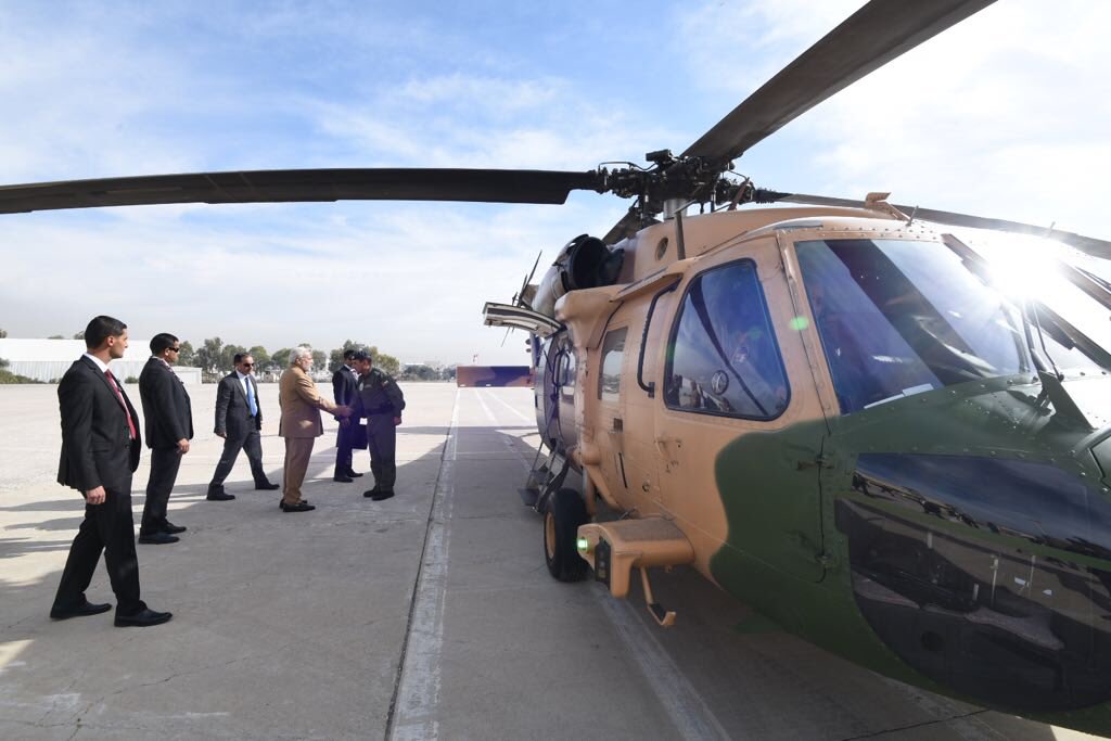 Indian Prime Minister Narendra Modi leaving Jordan and going to Ramallah in a chopper provided by Jordan government and escorted by choppers from Israel Air Force.