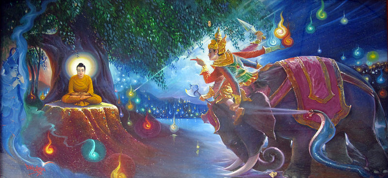 Mara is the demon who infamously attempted to entice Gautam Buddha. 