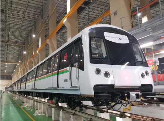 The new MRT train has been delivered to Tuas West Depot.