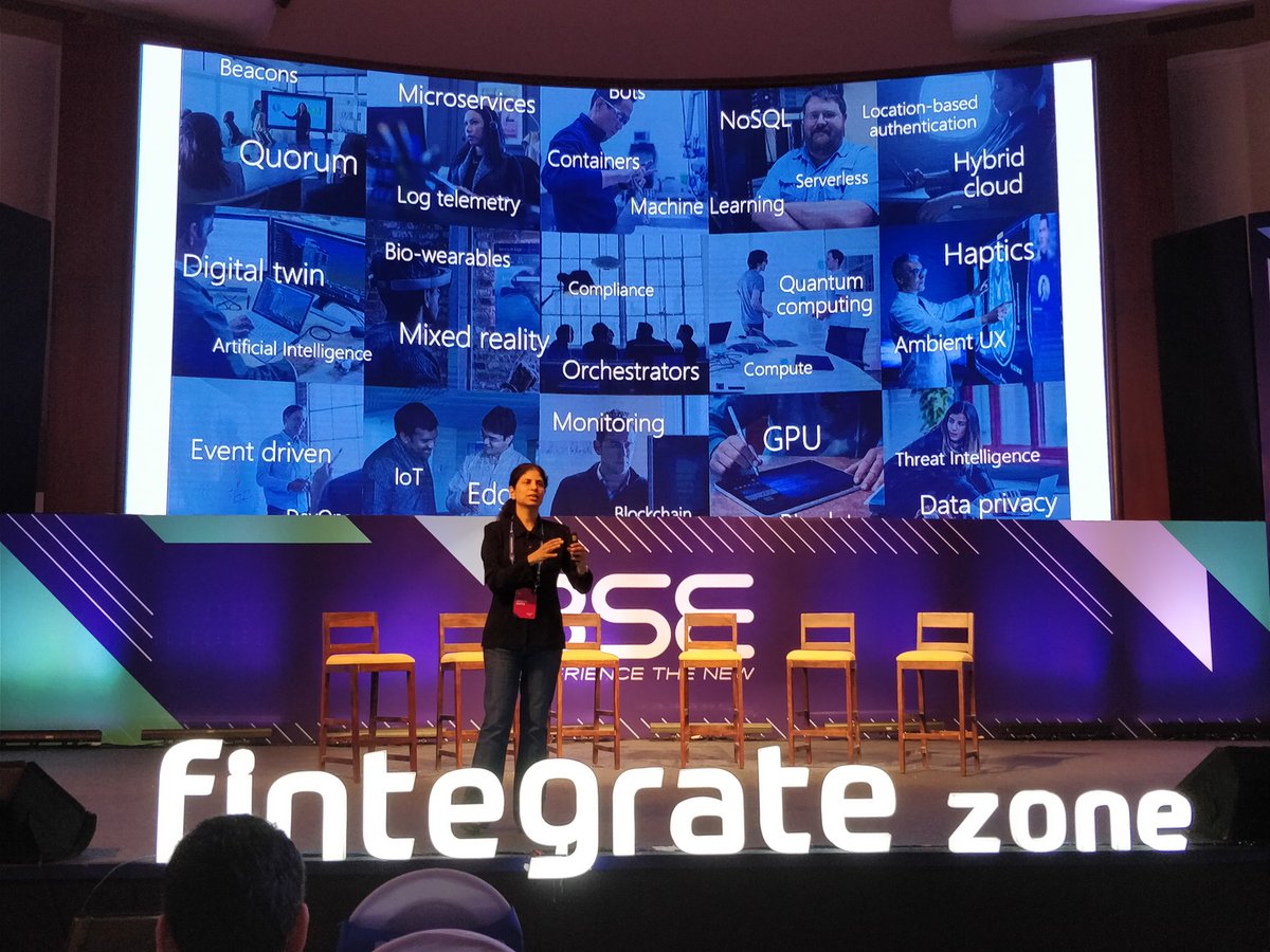 General Manager of CSE at Microsoft India Aparna Gupta said the technology space is moving so rapidly, if you are not doing it someone else will do it. By 2020 everything will get disrupted and the biggest sector will be consumer banking. Major drivers of this disruption will be the banks themselves and the entire ecosystem is being supportive. Photo courtsey: Fintegrate Zone.