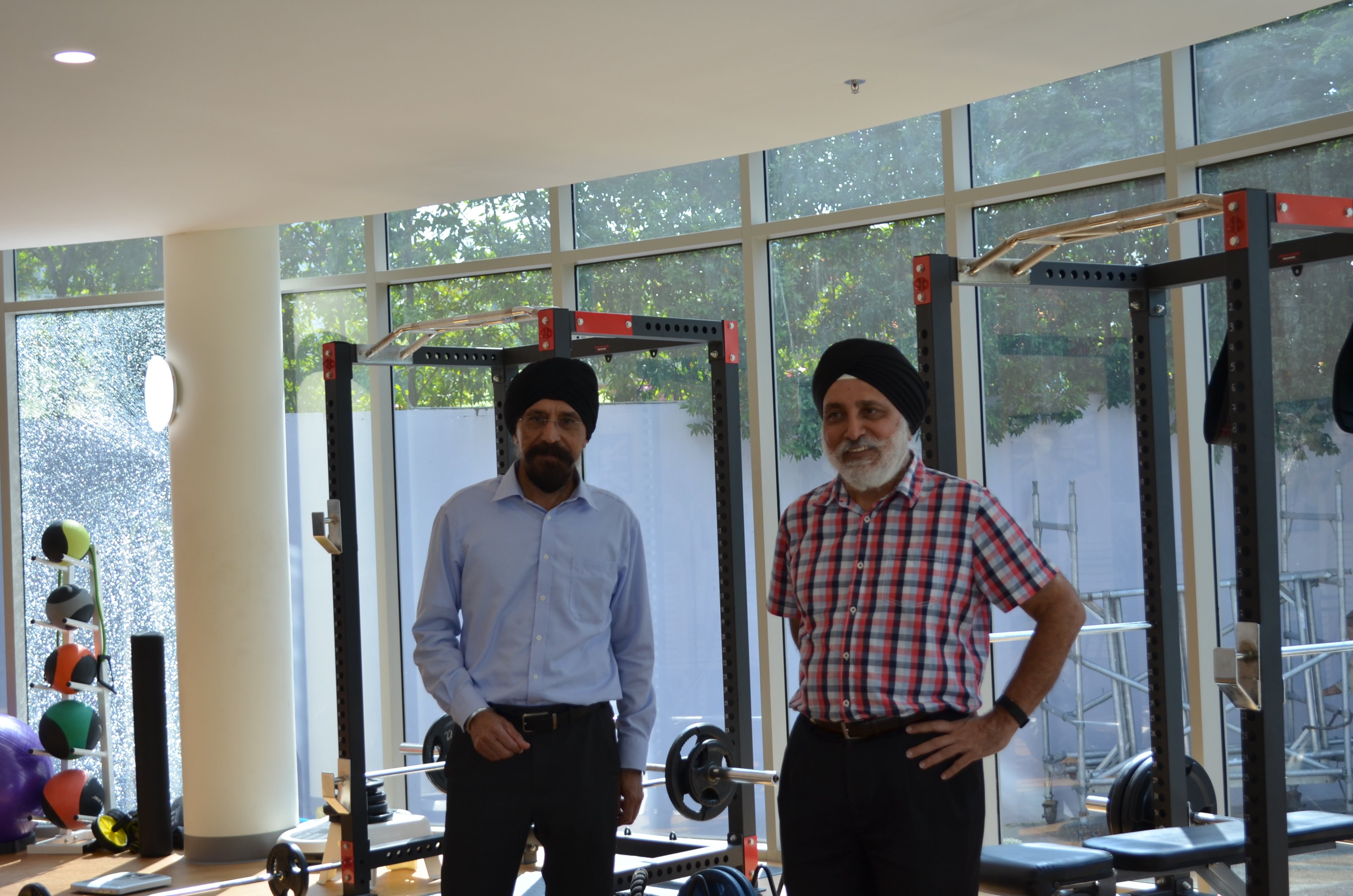 Mohinder Singh (left) is the president of the SKA. Seen here with General Manager Albel Singh in the SKA gym.