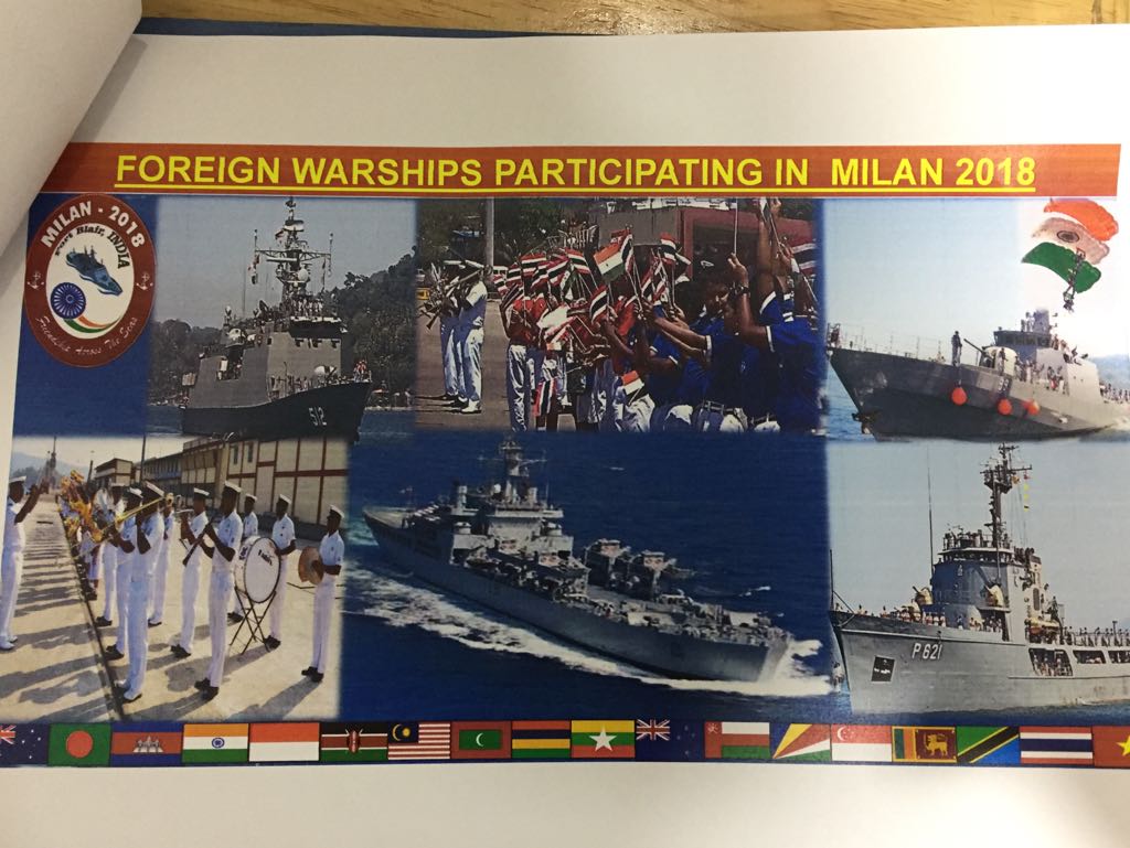 Arrival of foreign warships in PortBlair marks beginning of 10th edition of Milan 2018. Photo courtsey: All India Radio