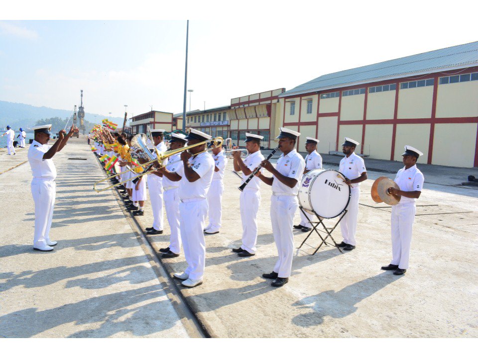 Arrival of foreign warships in PortBlair marks beginning of 10th edition of Milan 2018. Photo courtesy: Indian Ministry of Defence