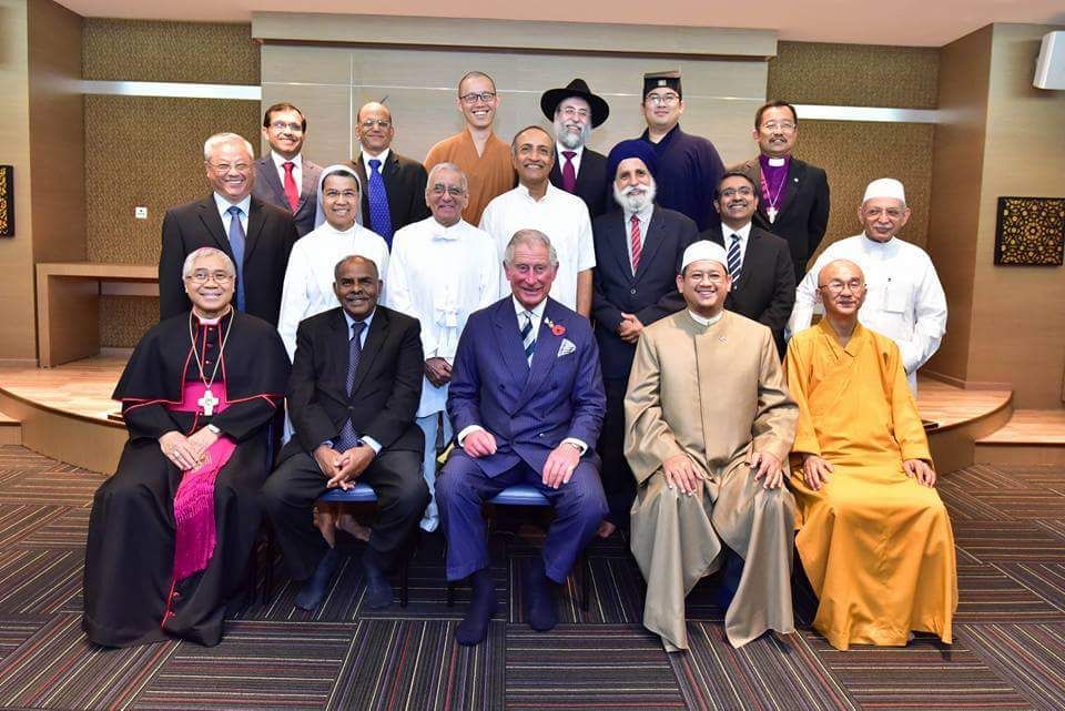 Leaders of Inter-Religious Organisation with Prince Charles during his visit to Singapore in November 2017 Photo: Mr K Kesavapany