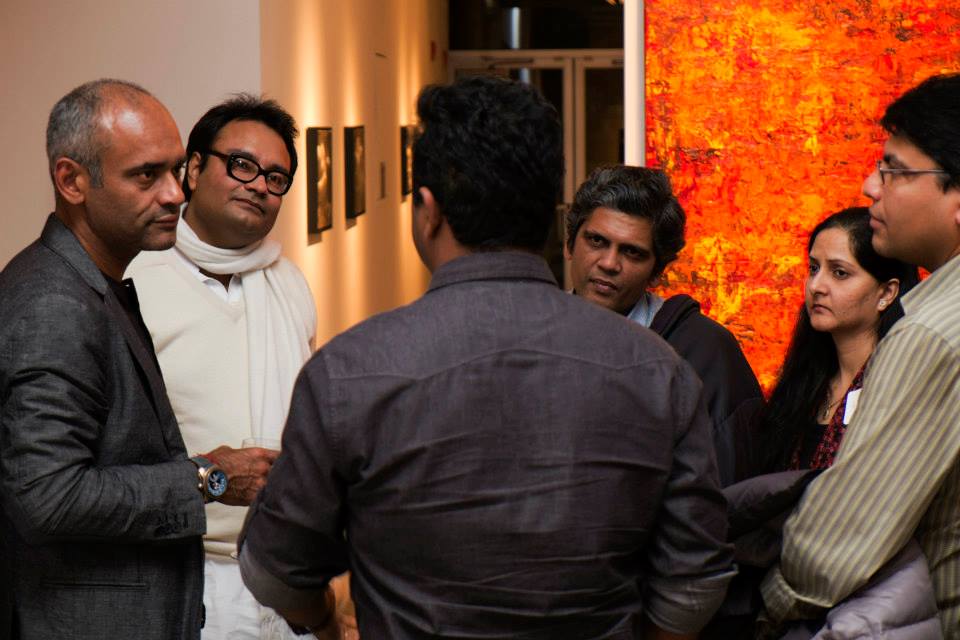 Vinayak Lohani interacting with people during Parivaar fund raising programme in New York. Photo courtesy: Parivaar
