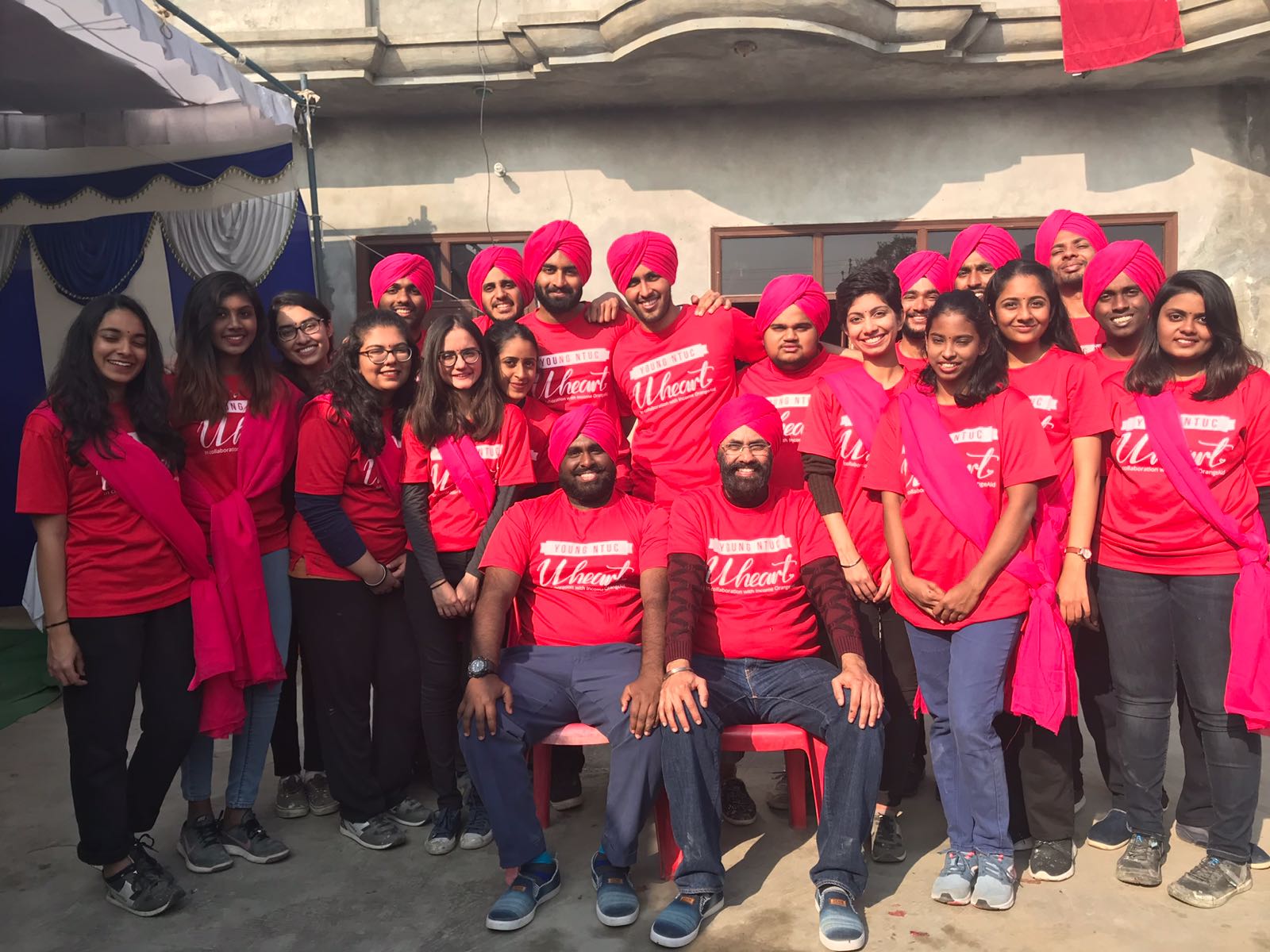 Team of YSA at the farewell ceremony held at the school in Punjab upon completion of the project. 
