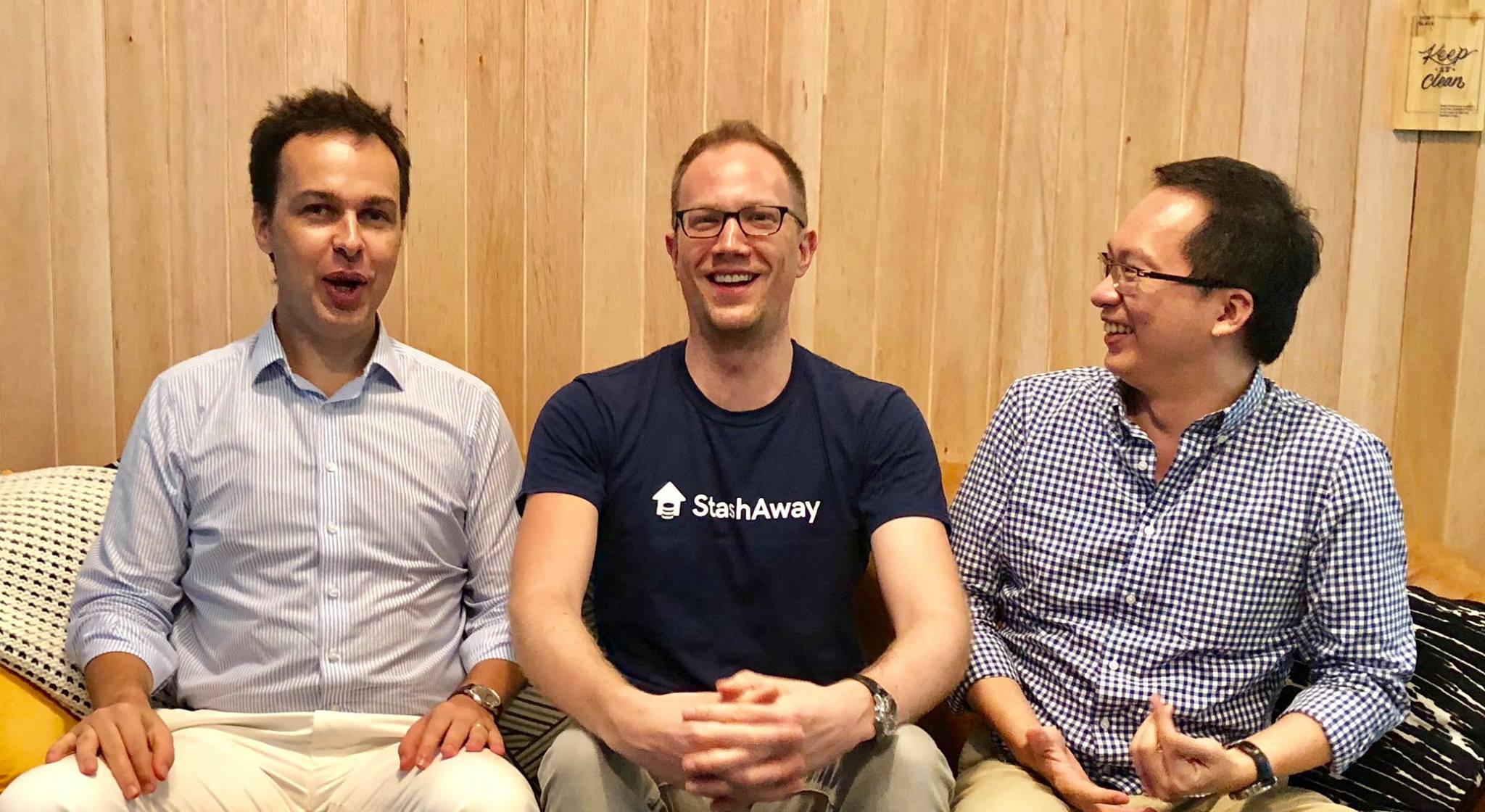StashAway co-founders (left to right) Michele Ferrario,Nino Ulsamer and Freddy Lim.